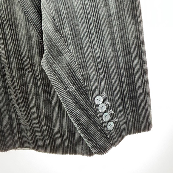 Worthington Womens Size 18 Double Breasted Blazer Jacket Forest Green Corduroy - Picture 8 of 11